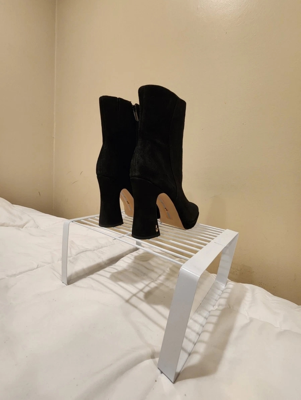 🌺Sam Edelman Womens Jaye Suede Ankle Booties Black Sz 7.5 M,NWOB, MSRP $180 - Picture 6 of 16